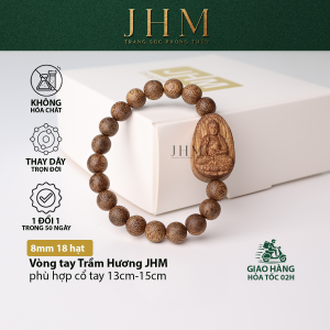 Vòng tay trầm hương tuổi Tuất tuổi Hợi phật A Di Đà 8mm