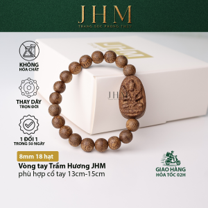 Vòng tay trầm hương tuổi Sửu tuổi Dần mix phật Hư Không Tạng Bồ Tát 8mm