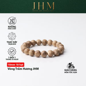 Vòng tay Trầm Hương tự nhiên cao cấp Phong Thủy JHM 10mm 18 hạt