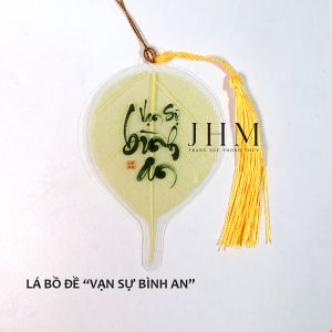 Lá bồ đề Vạn Sự Bình An JHM phong thủy mang lại may mắn, làm móc khóa, trang trí ốp lưng, treo xe ô tô